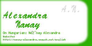 alexandra nanay business card